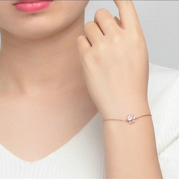 Gold Paw Print Bracelet - Picture 2 of 2